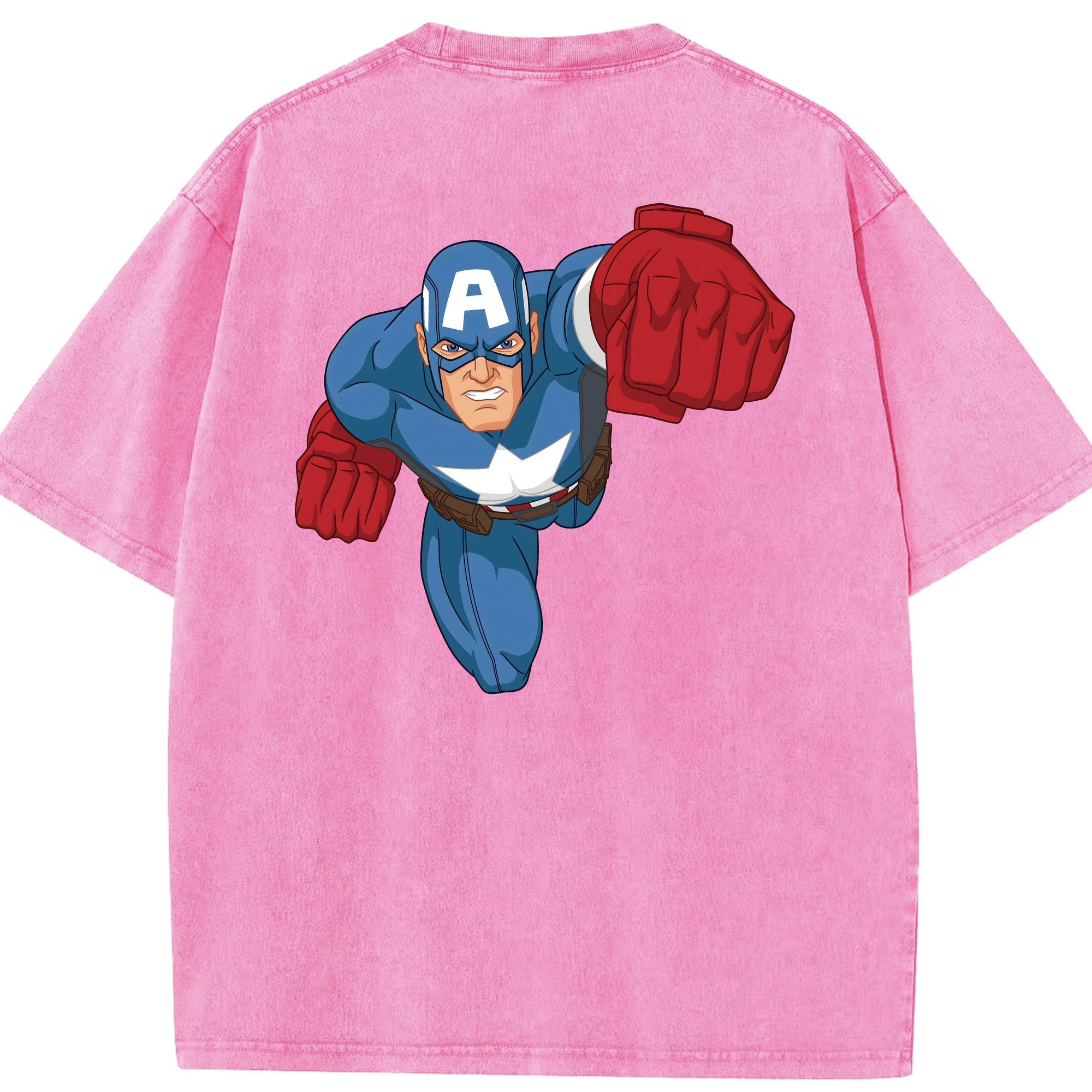 （画像用） アベンジャーズ The Avengers 綿100% ヴィンテージ風 半袖Tシャツ（背面プリント）
